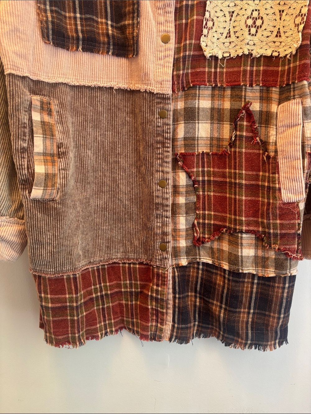 Oli & Hali | STAR Patchwork & Corduroy Jacket Sz L - Picture 6 of 16